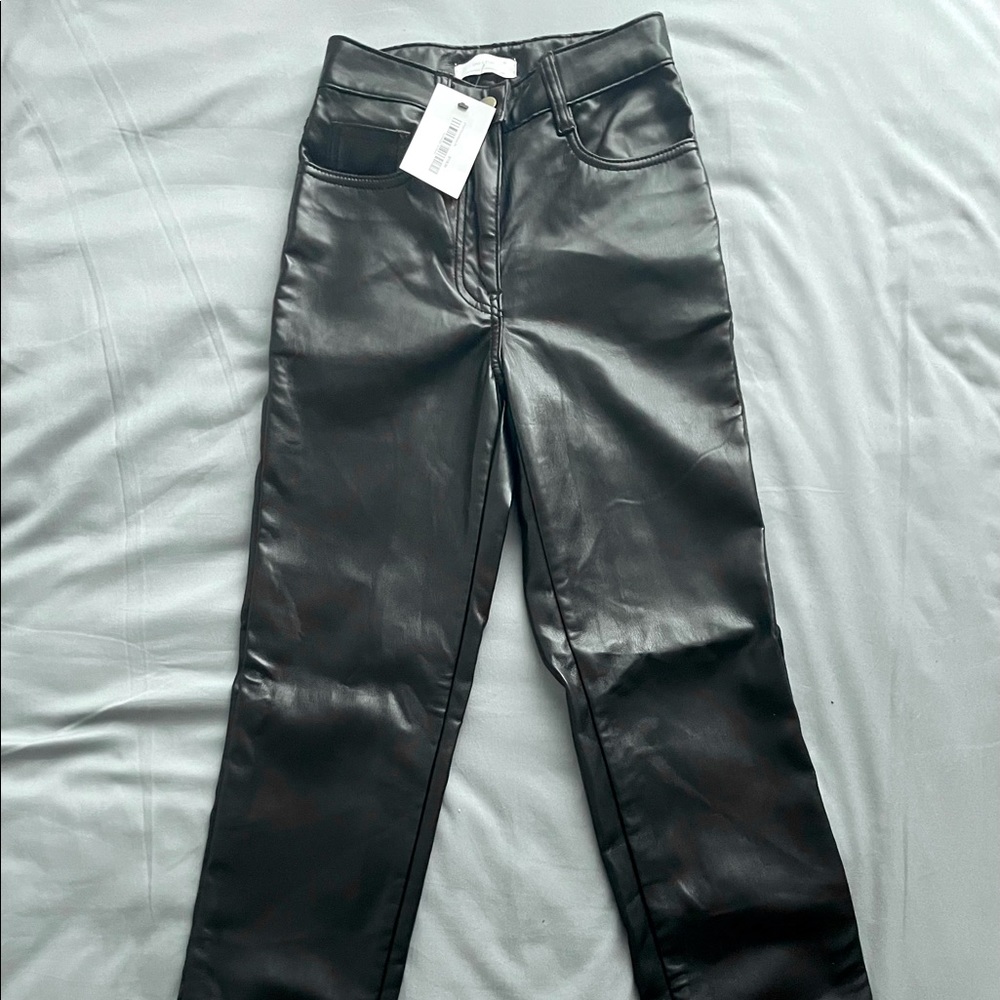NWT OAK + FORT leather pants